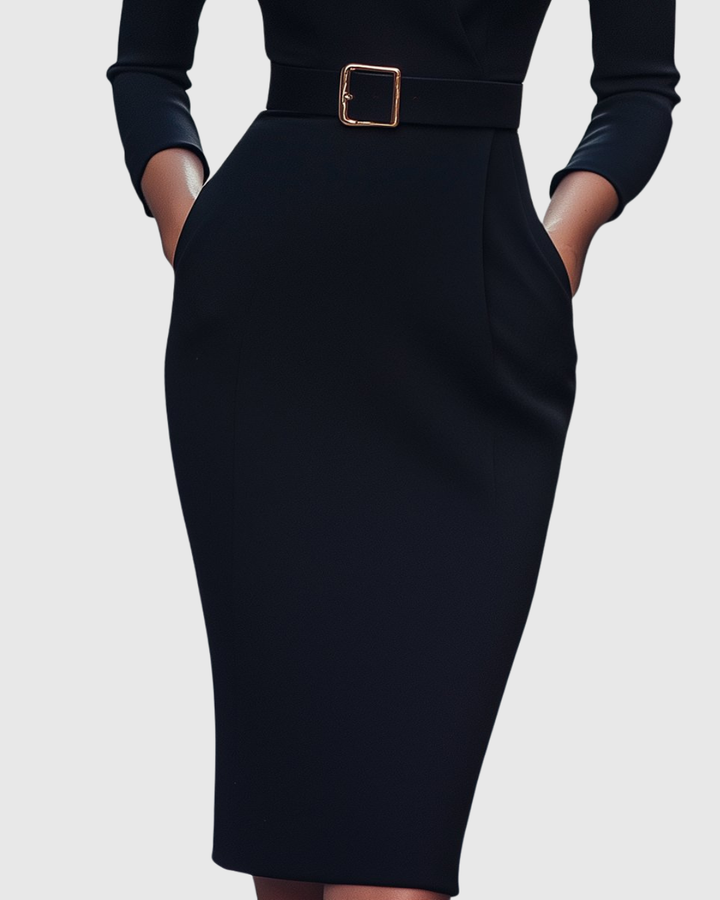 CLARIBEL™ - REFINED MIDI DRESS