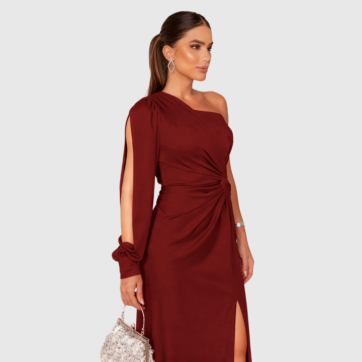 CHARLOTTA | ONE-SHOULDER EVENING GOWN