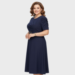 HARRIET BLOOM™ - SOFT-TOUCH RUCHED MIDI DRESS