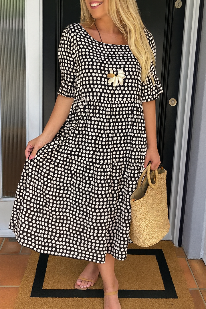 Zorelle™ - Short Sleeve Midi Dress