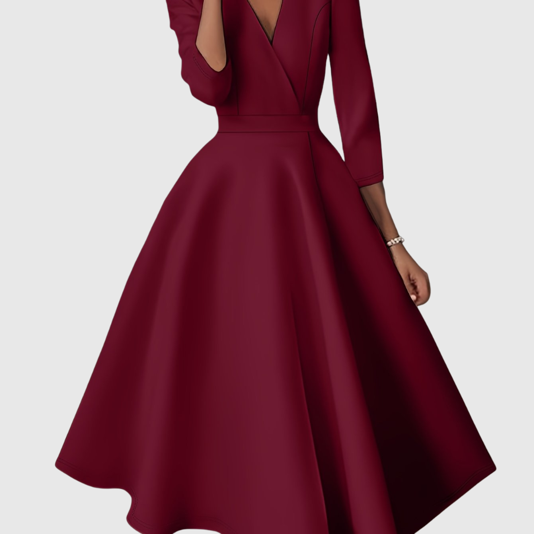 AVELIE™ - HIGH-WAISTED SLIM-FIT MIDI DRESS WITH FAIRY CHARM