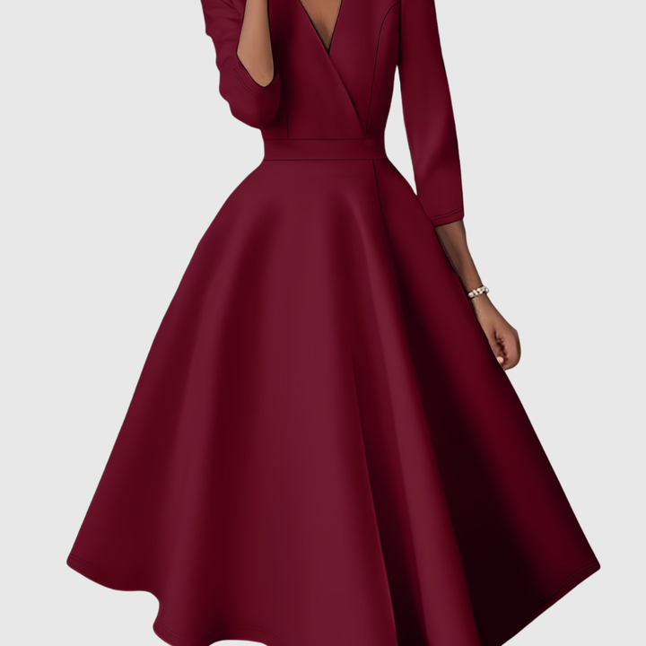 AVELIE™ - HIGH-WAISTED SLIM-FIT MIDI DRESS WITH FAIRY CHARM