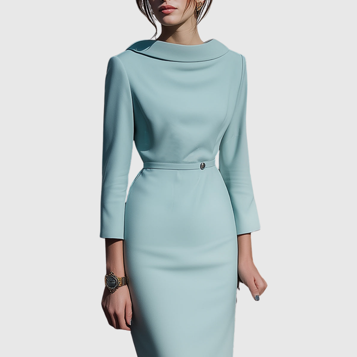 ALICE | DRAPED PENCIL MIDI DRESS