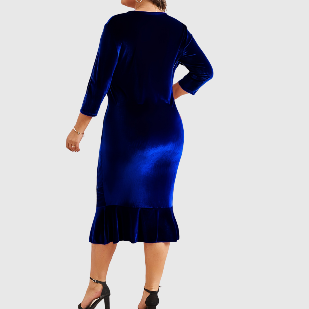 ZAAR™ -VELVET CHRISTMAS MIDI DRESS