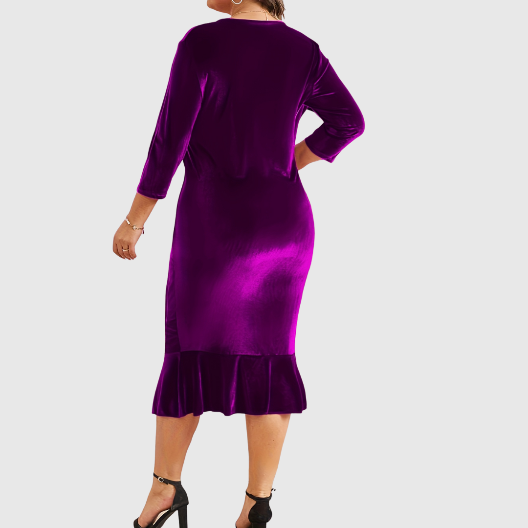 ZAAR™ -VELVET CHRISTMAS MIDI DRESS