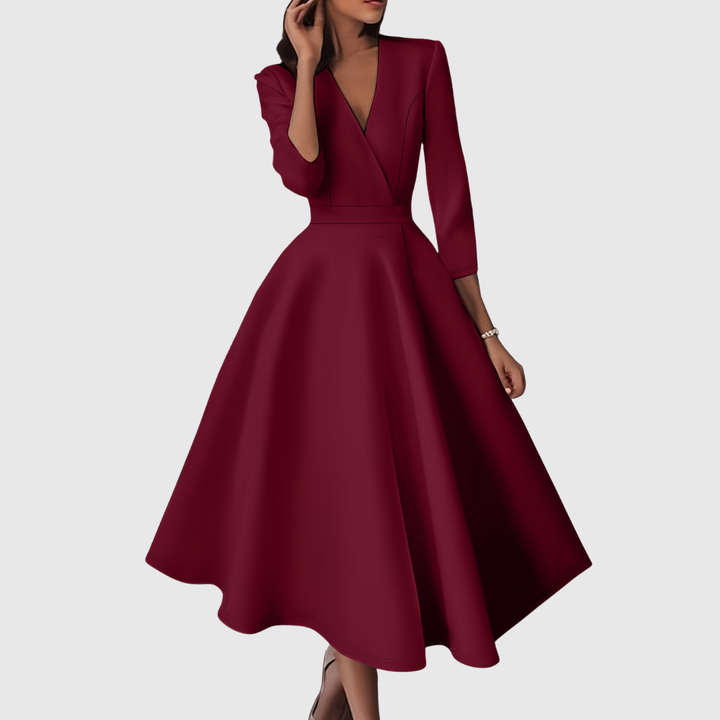 AVELIE™ - HIGH-WAISTED SLIM-FIT MIDI DRESS WITH FAIRY CHARM