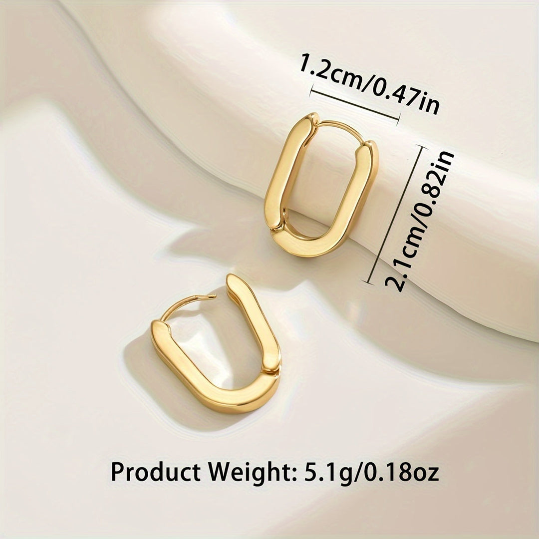 GEOMETRIC GOLD HOOP EARRINGS