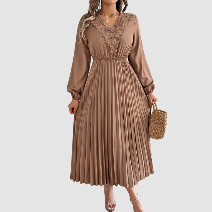 ROSALIND QUINN™ - LACE V-NECK A-LINE DRESS