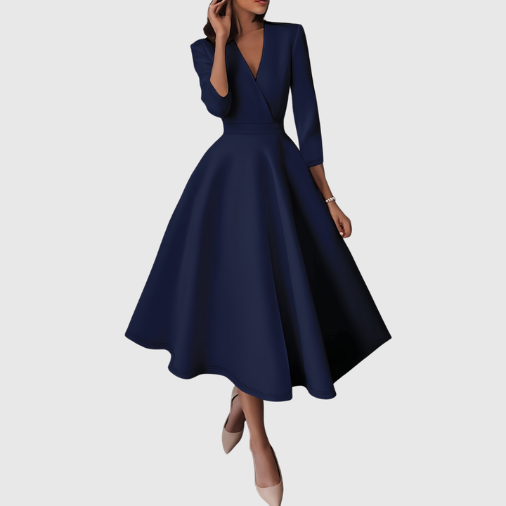 AVELIE™ - HIGH-WAISTED SLIM-FIT MIDI DRESS WITH FAIRY CHARM