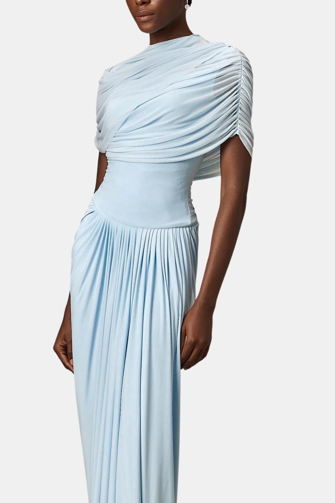 GIGI™ - Asymmetrical Pleated Long Dress
