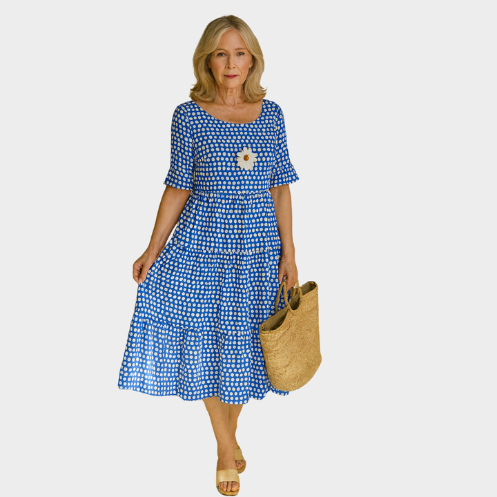 Zorelle™ - Short Sleeve Midi Dress