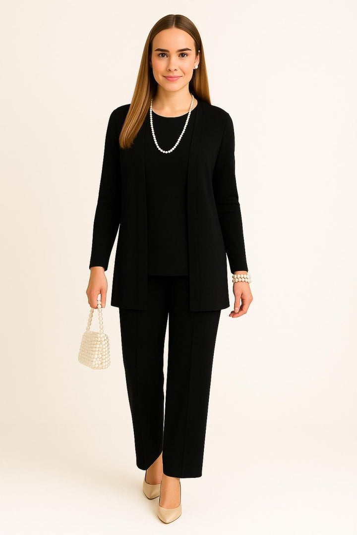 Olivia™ - Cardigan, Top & Trousers Set