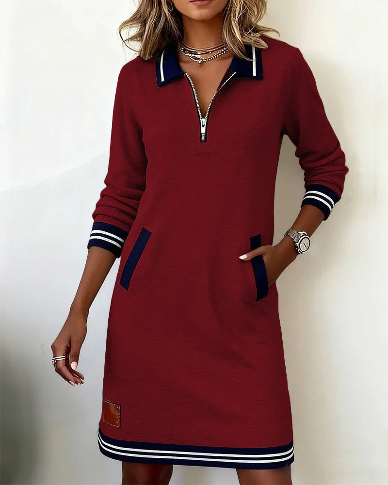 Sophie™ - Chic Long Sleeve Cotton Dress