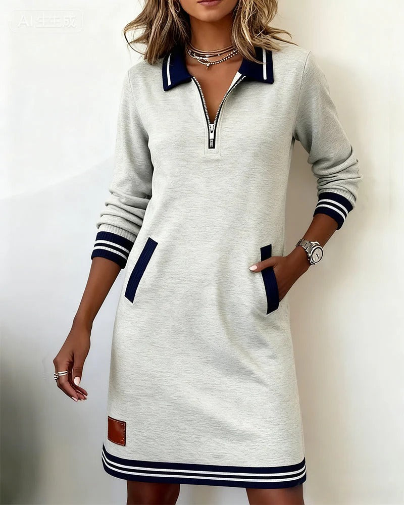 Sophie™ - Chic Long Sleeve Cotton Dress