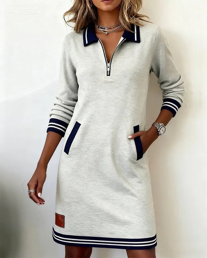 Sophie™ - Chic Long Sleeve Cotton Dress