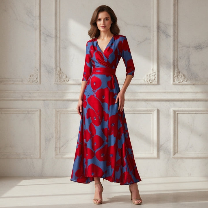 VIVIAN™ - Elegant Floral Print Dress