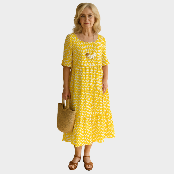 Zorelle™ - Short Sleeve Midi Dress